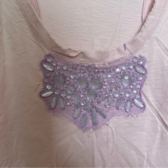 J. Crew Women's Small Purple Tank Top Whimsigoth Fairy Small Bling‎ Sequined - Picture 3 of 6